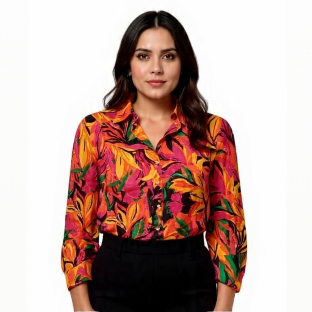 S/M💗Haver&Blair Tropical Floral Button Down Shirt